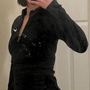 Nike Black Long Sleeve Mini Tennis Dress